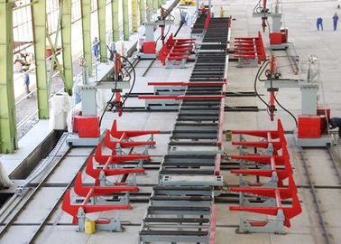Cadena de producción resistente del transportador de rodillo, 2,5 T/m que cargan la línea del haz de Transfoming H