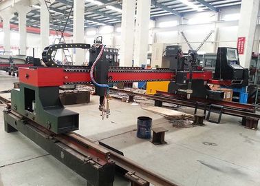Cortadora de llama del plasma del CNC del pórtico de las placas de acero del metal con el motor de Panasonic